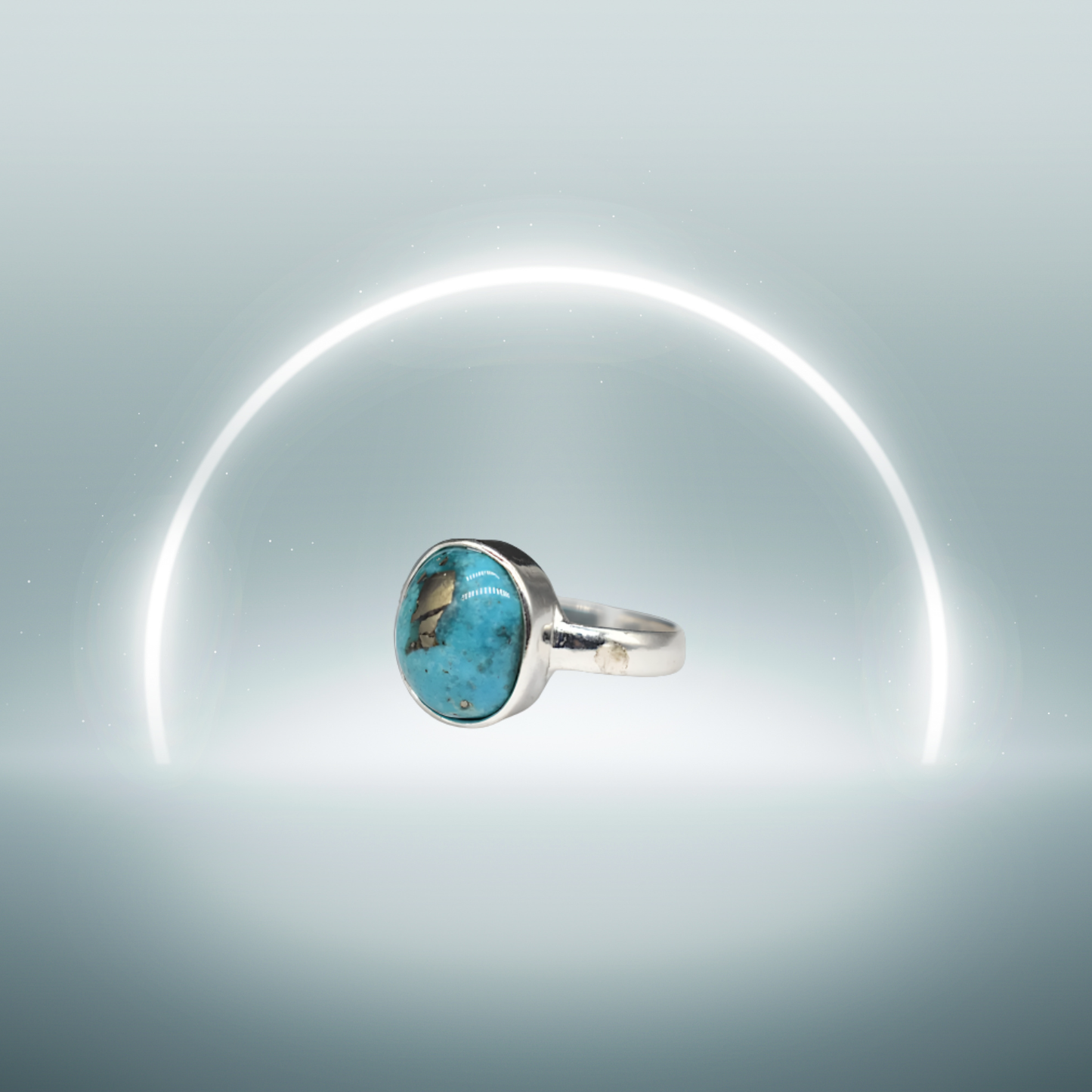 Firoza Silver Ring - Free Size