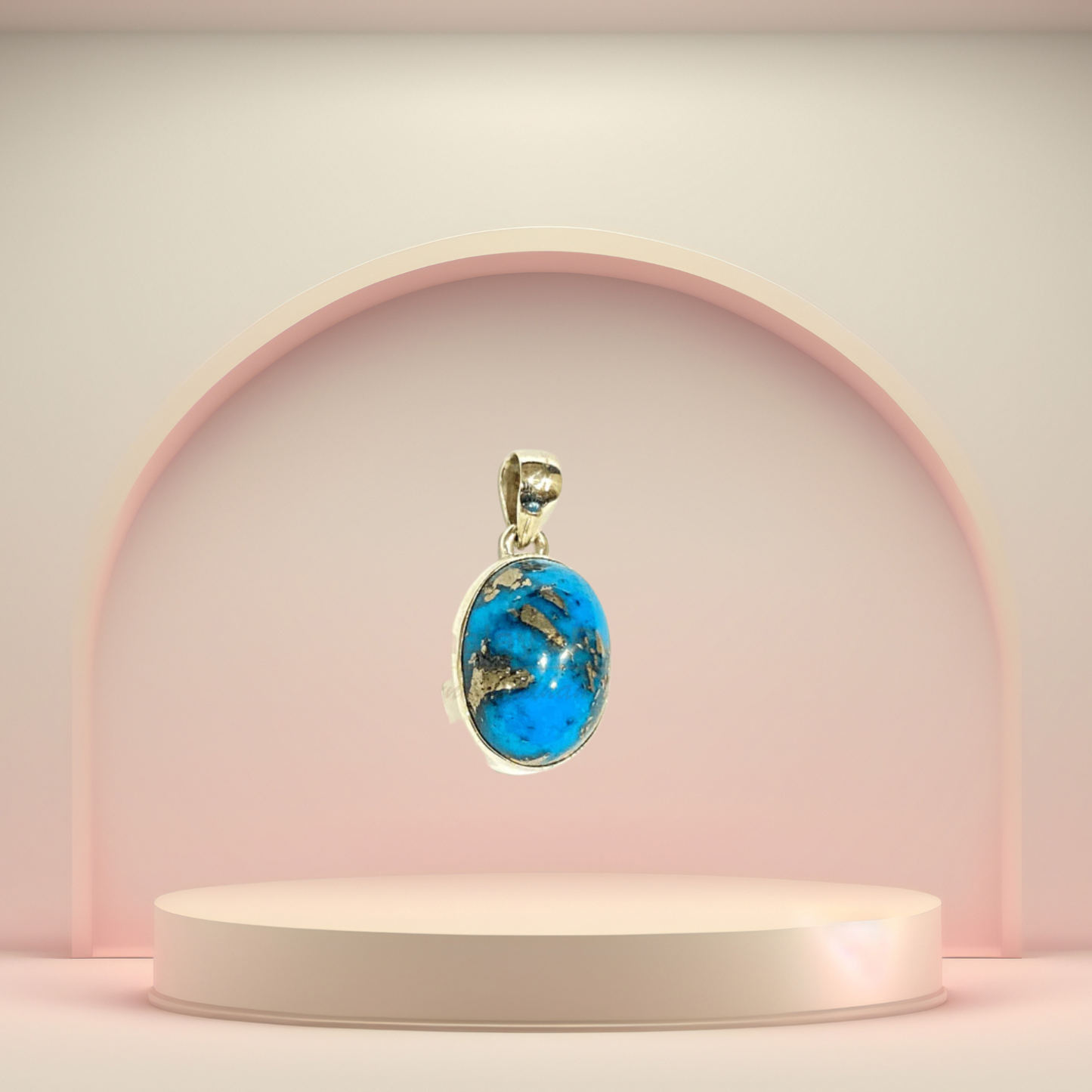 Firoza Silver Pendant - Free Size