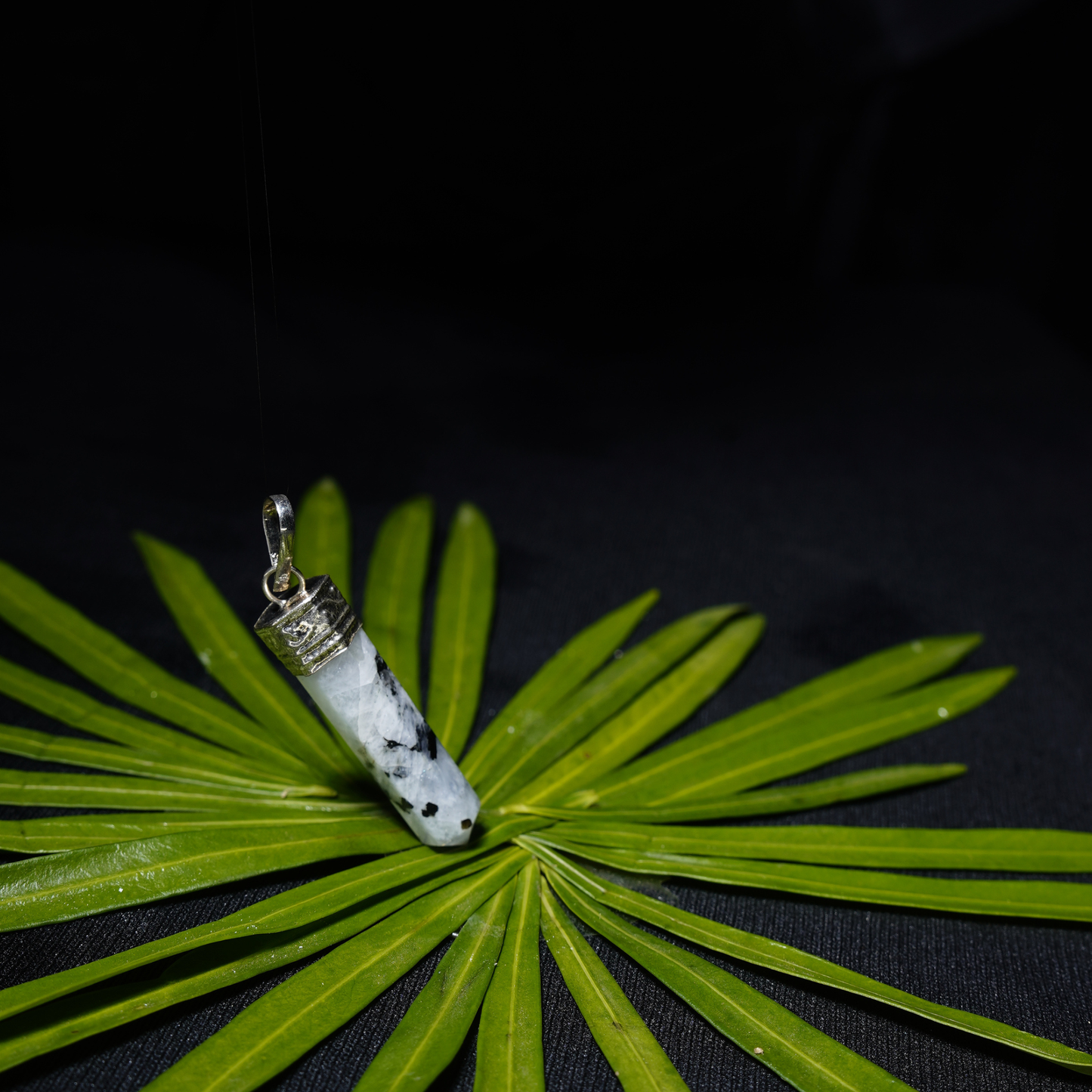 Rainbow Moonstone Pencil Pendant