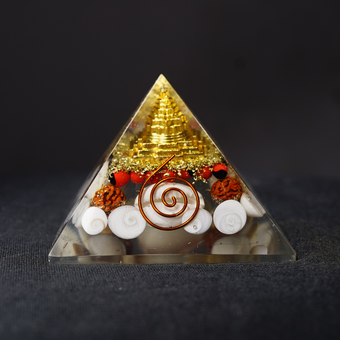 Laxmi Yantra Orgonite Pyramid( 3x3)