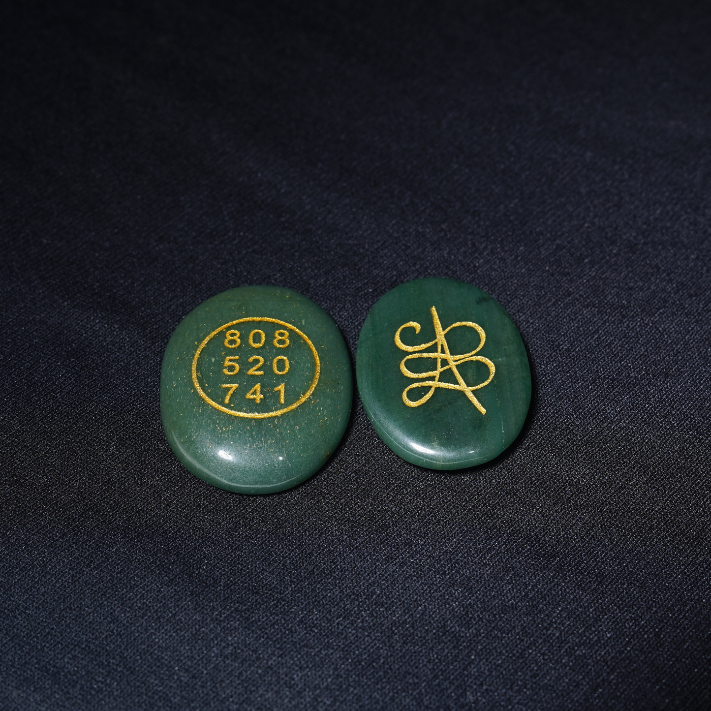 Green Jade Crystal Zibu Coin