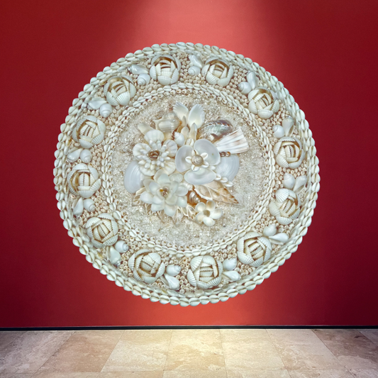 Vintage Circle Shaped Seashell Decorative Wall Art D3