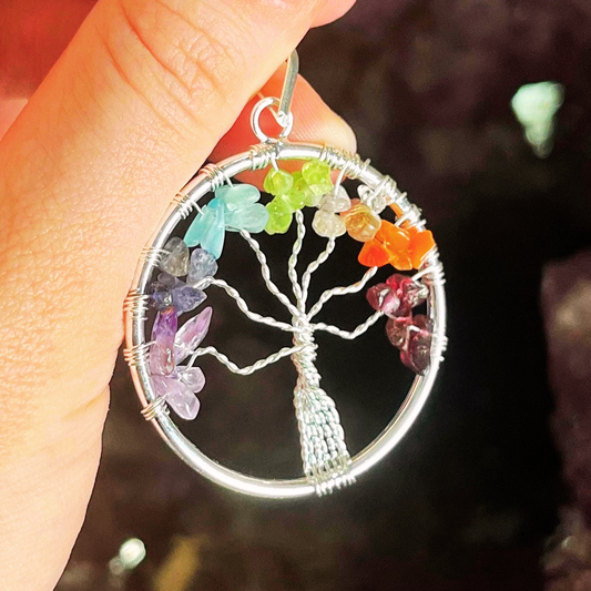 7 Chakra Crystal Stone Tree Dollar
