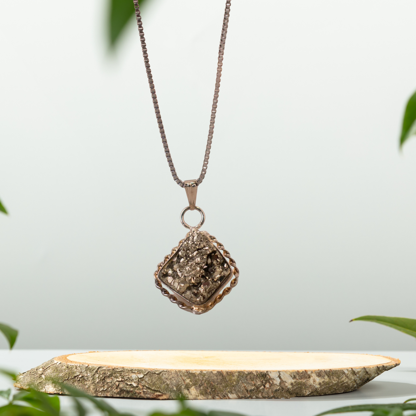 Raw Pyrite Pendant