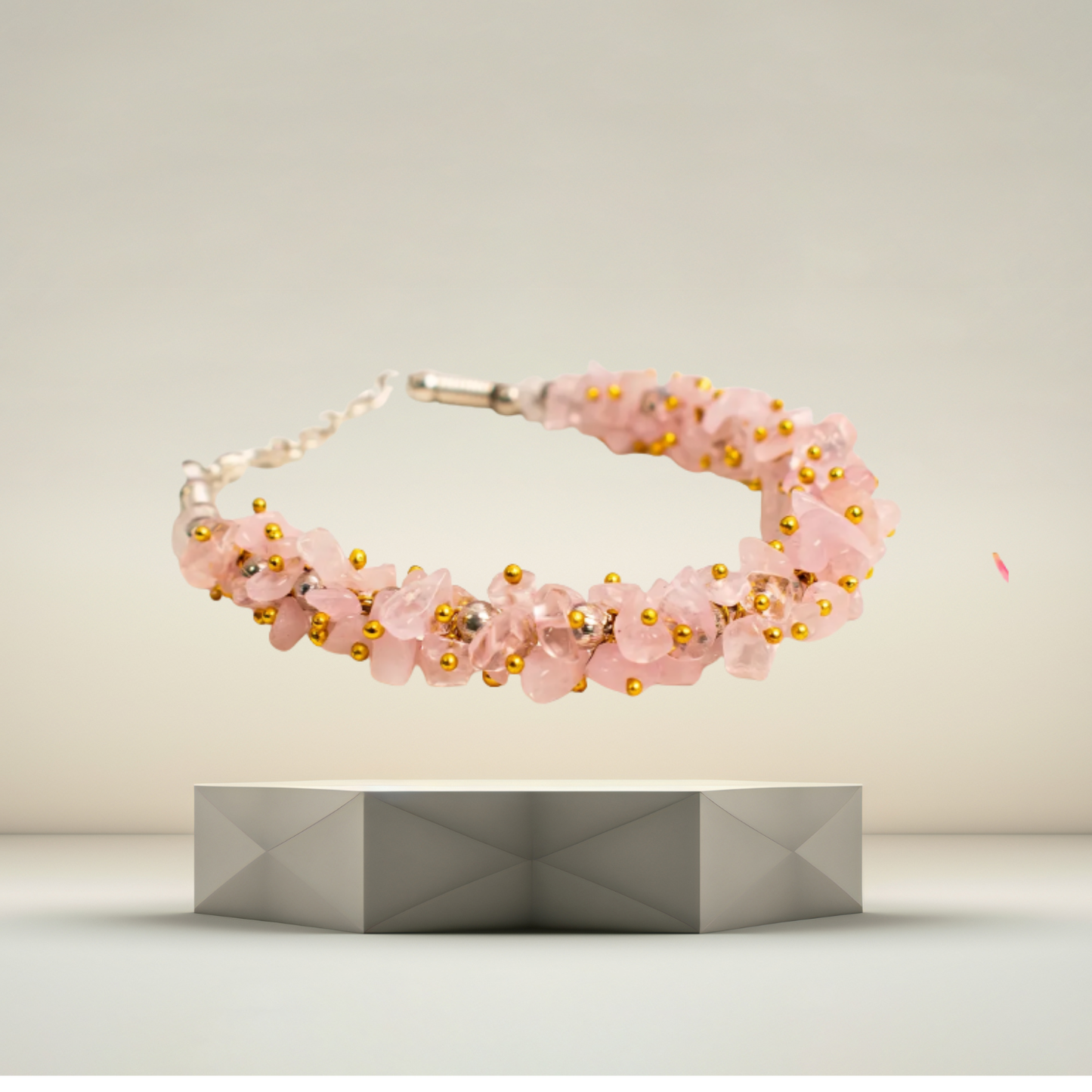 Rose Quartz Chips Bracelet