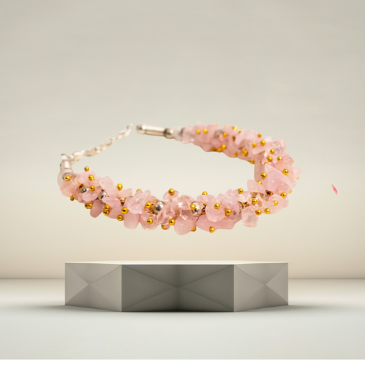Rose Quartz Chips Bracelet
