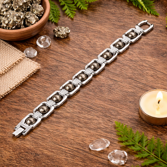 Metal Raw Pyrite Bracelet