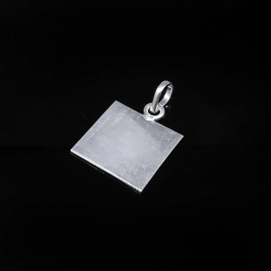 Pure Silver Square Piece Pendant