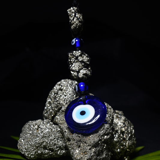 Pyrite Evil Eye Hanging