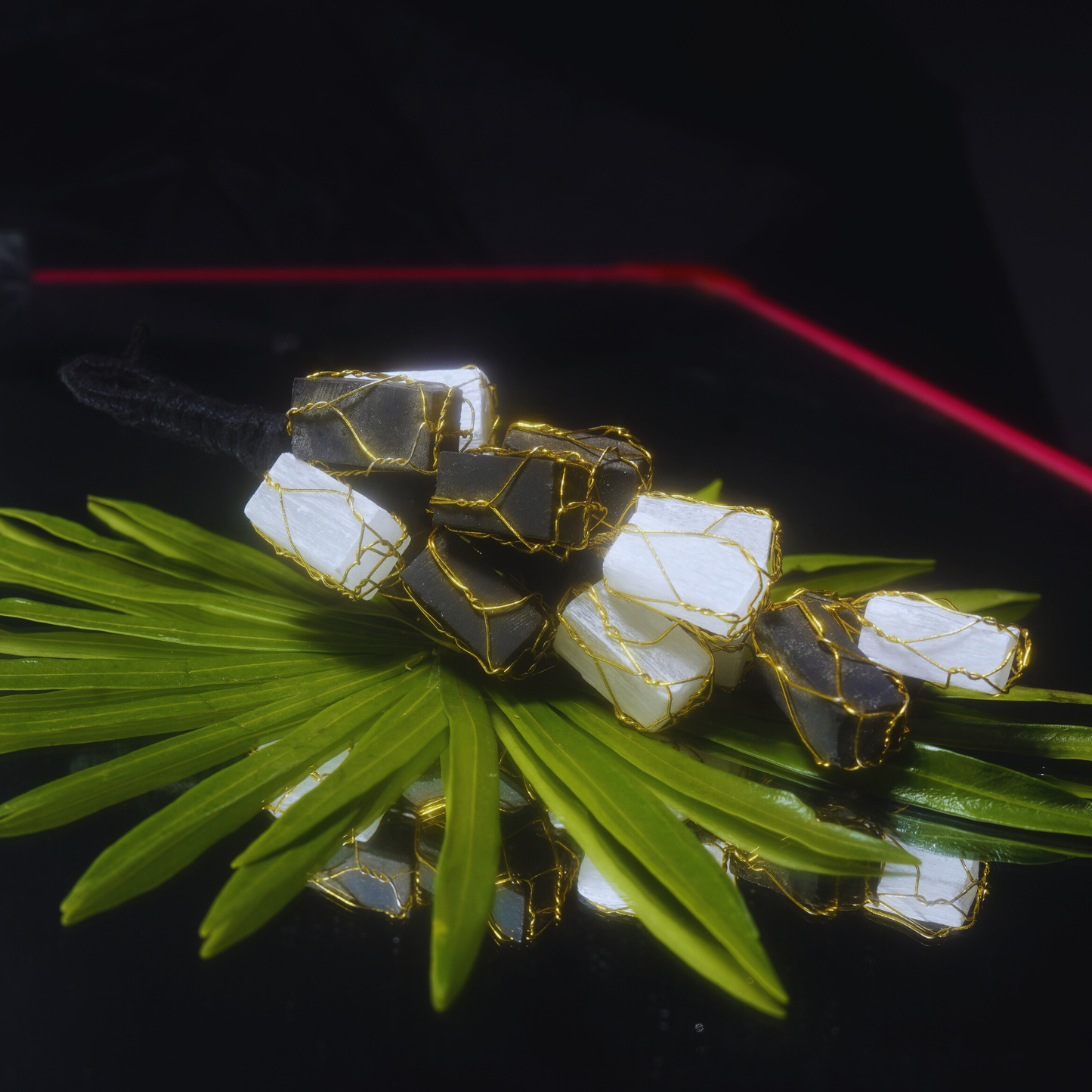 Selenite Turmoline hanging