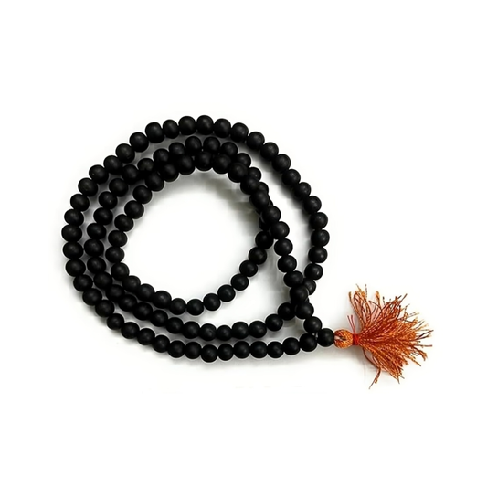 Black Obsidian Jaap Mala – 8MM • 108 Beads