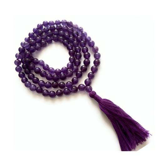 Amethyst Jaap Mala – 8MM • 108 Beads