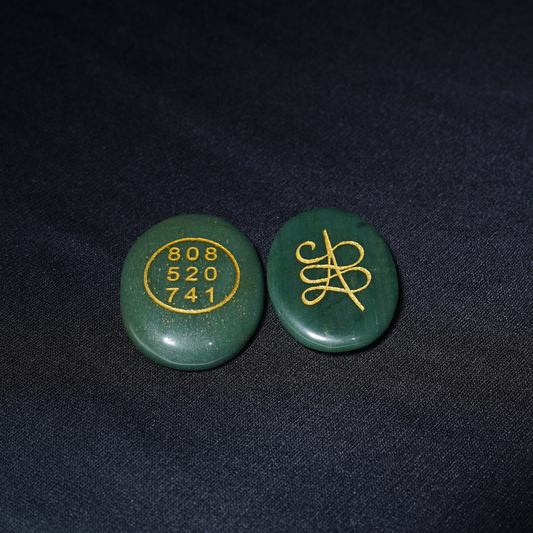 Green Jade Crystal Zibu Coin