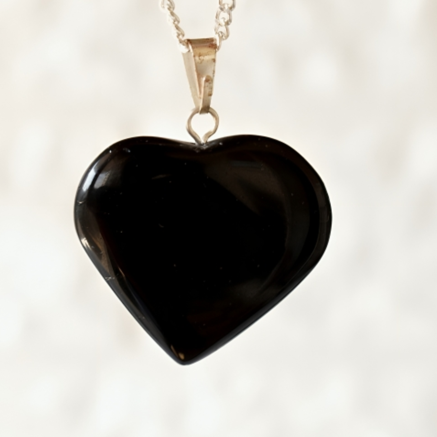 Black Tourmaline Heart Shape Pendant