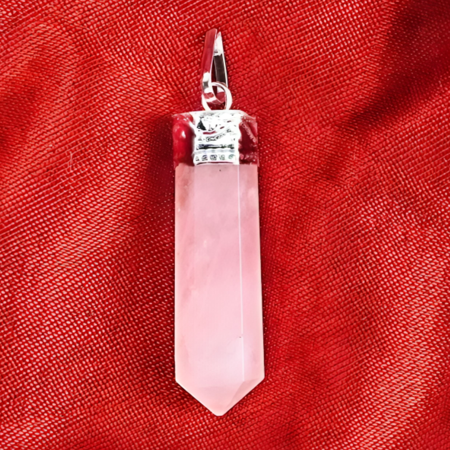 Rose Quartz Pencil Pendant